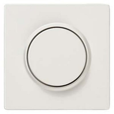 Delta Style Rotary Dimmer Cover Plate Titanium Whi