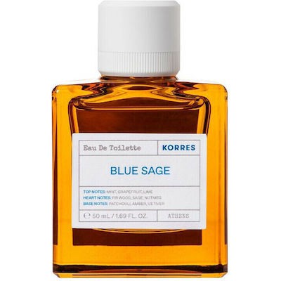 KORRES Blue Sage Eau De Toilette Φρέσκο, Ανδρικό Άρωμα Με Aquatic Χαρακτήρα 50ml