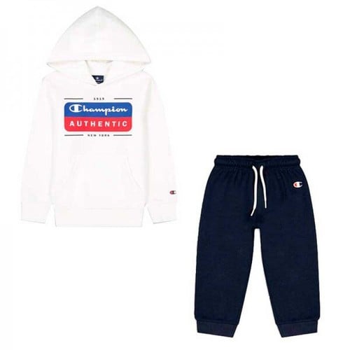 Champion Boy Toddler Hooded Suit (306532)-WHITE