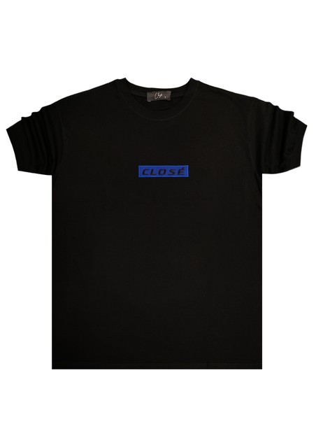 CLVSE SOCIETY BLACK TEE BLUE PATCH