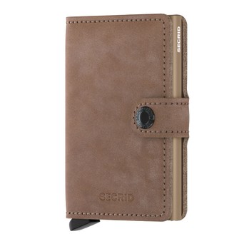 Δερμάτινο Πορτοφόλι RFID Miniwallet Vintage, Taupe