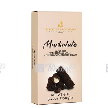 Γκοφρετάκια με γέμιση κρέμας σοκολάτας "Markolato " Tsoungari 150gr