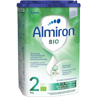 ALMIRON Bio 2 Βιολογικό Ρόφημα Γάλακτος Για Βρέφη Από 6 Μηνών 800gr