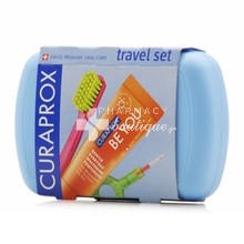 Curaprox Be You Μπλε Travel Set - Οδοντόπαστα, 10ml & Οδοντόβουρτσα, 1τμχ. & Μεσοδόντια, 2τμχ.