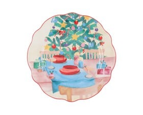Maxwell Williams  Πιατέλα 20cm Ροζ Πορσελάνη Christmasville Dinner Christmas Σε Συσκευασία Δώρου