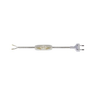 Cable with Switch and Bipolar Plug Transparent VK/