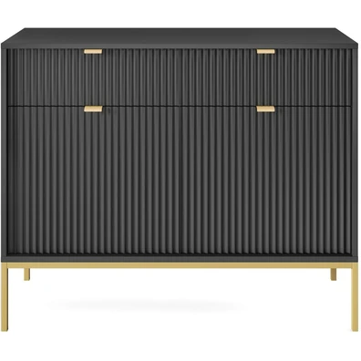 Μπουφές Nova Ανθρακί+Χρυσό 104x39x83cm 