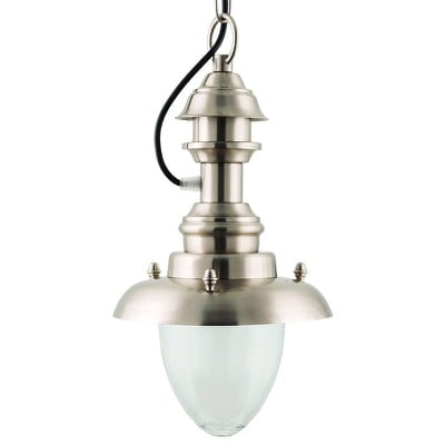 Brass Pendant Light Chrome Matt Height:40cm Ε27 Ip