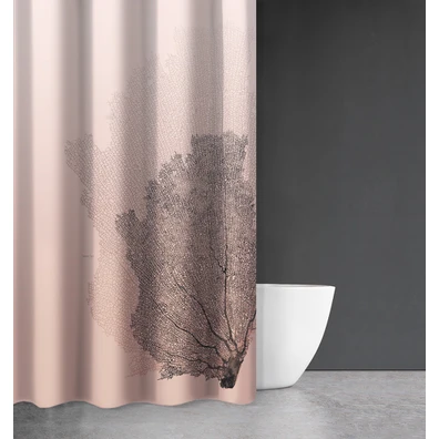 Κουρτίνα Μπάνιου Seawater des 621 old Pink με Κρίκ
