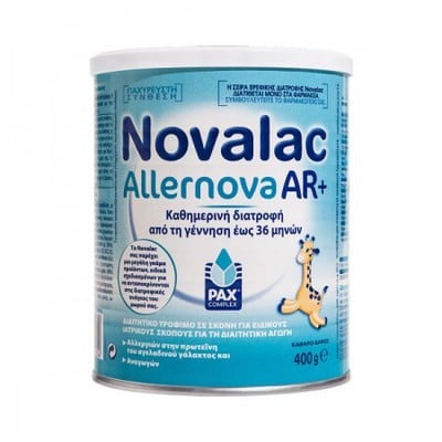 NOVALAC Allernova Βρεφικό Υποαλλεργικό Γάλα Σε Σκόνη Για Ειδικούς Ιατρικούς Σκοπούς 400g