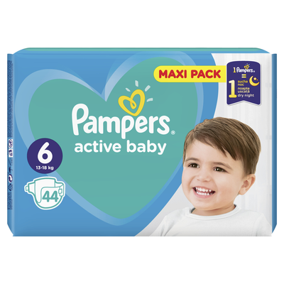 Pampers Active Baby Maxi Pack No6 (13-18kg) 44 τμχ