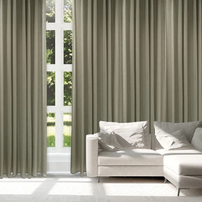 Das Home Κουρτινα με Κρικους 300χ265 2222 Χακι 300
