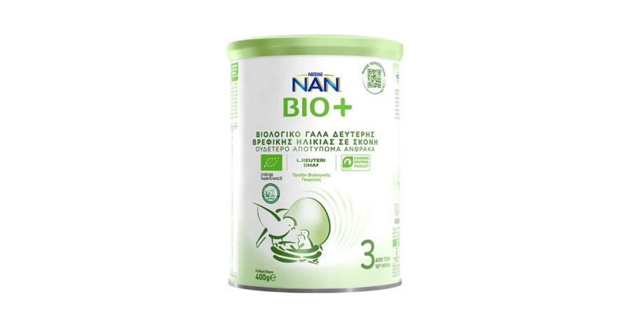 Νέο Nestlé® NAN® BIO+ 2 & 3: το μόνο βιολογικό βρεφικό γάλα με ουδέτερο αποτύπωμα άνθρακα!