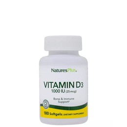 Natures Plus Vitamin D3 1000IU, 180softgels