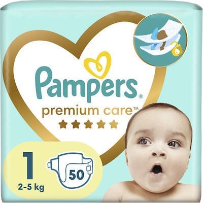 Pampers Premium Care Newborn Νo 1 (2-5kg) 50τμχ