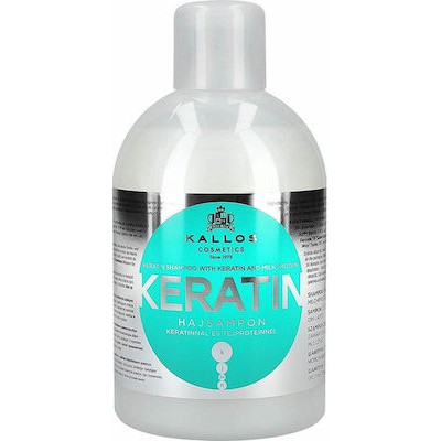 KALLOS Shampoo Keratin Σαμπουάν Με Κερατίνη Για Ξηρά & Εύθραυστα Μαλλιά 1000ml