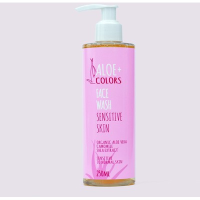 ALOE+COLORS Face Wash Sensitive Skin Καθαριστικό Gel Προσώπου Με Χαμομήλι 250ml