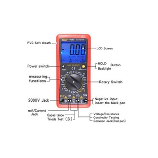 Digital Multimeter to 2000V AC/DC VC92 722-0205520