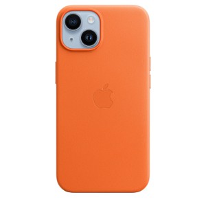Apple Leather Case with MagSafe Orange iPhone 14
