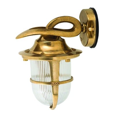 Brass Wall Light Height:24cm Ε27 Ip64