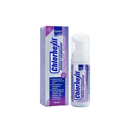 Intermed Chlorhexil Dental Conditioner Chlorhexidine 0.05% + Fluoride 0.025% Στοματικός Αφρός Προστατεύει Και Δυναμώνει Δόντια & Ούλα 50mL