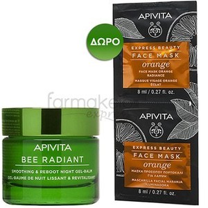 APIVITA Bee radiant κρεμα-gel νύχτας 50ml & ΔΩΡΟ Μ