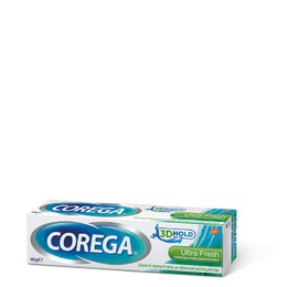 Corega 3D Ultra Fresh Στερεωτική Κρέμα Οδοντοστοιχιών, με δροσερή γεύση μέντας, 40gr