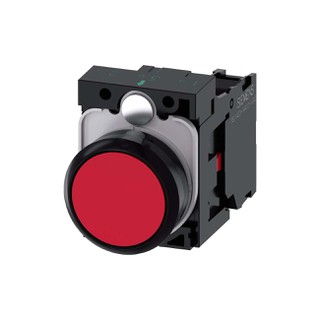 Flat Button Red 22mm 1K 3SU1100-0AB20-1CA0