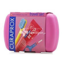 Curaprox Be You Ροζ Travel Set - Οδοντόπαστα, 10ml & Οδοντόβουρτσα, 1τμχ. & Μεσοδόντια, 2τμχ.