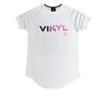 Vinyl art clothing white ombre logo t-shirt