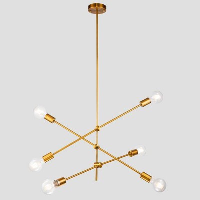 Pendant Light Gold 6Xe27100X65cm