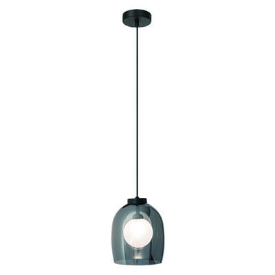 Pendant Light G9 5W Metal-Glass Black Smoke