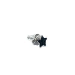 InoPlus Borghetti Hypoallergenic Earrings Black Star 2 pcs