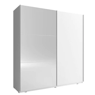Ντουλάπα Συρόμενη Mika 2 Χρώμα Λευκό 200x214x63 cm