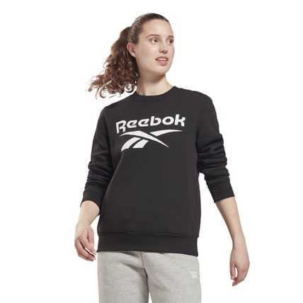 Reebok Women Identity Logo Fleece Crew Sweatshirt 