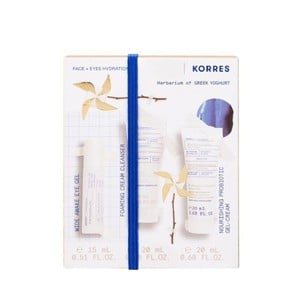 Korres Greek Yoghurt Set Eye Gel, 15ml &  Foaming 