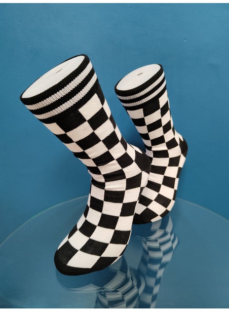 V-tex socks big chess - black