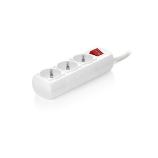Socket Outlet 3-Way Cable 1.5m White