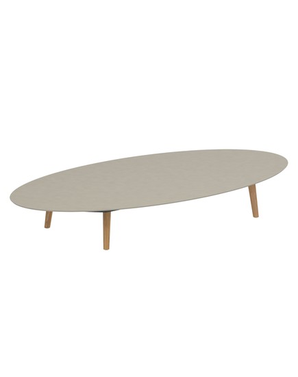 STYLETTO ELLIPSE LOW LOUNGE TABLE WITH CERAMIC TOP