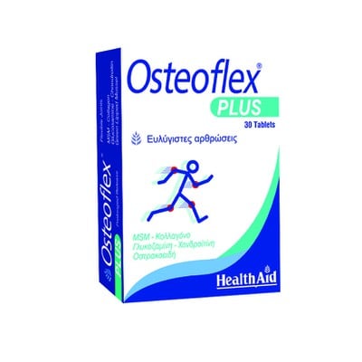 HEALTH AID Osteoflex Plus Συμπλήρωμα Διατροφής Με Γλυκοζαμίνη, Χονδροϊτίνη, Κολλαγόνο & MSM Για Υγιείς Αρθρώσεις x30 Δισκία