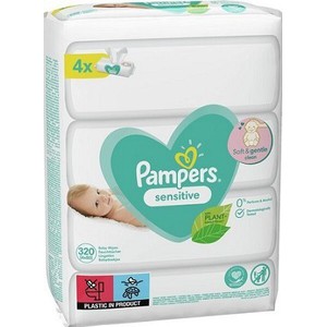 PAMPERS Μωρομάντηλα Sensitive 4x80τεμ