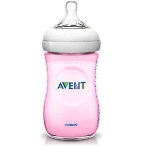 Avent Natural Baby Bottle Pink Μπιμπερό με Μαλακή 
