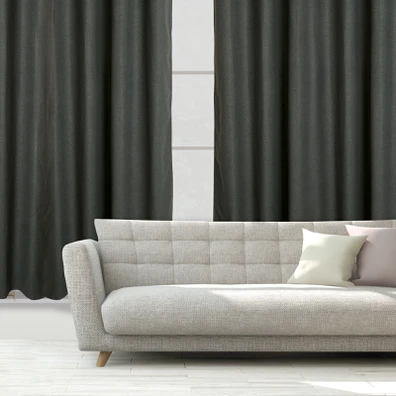 Das Home Κουρτινα με Κρικους 140χ270 2261 Γκρι Σκο