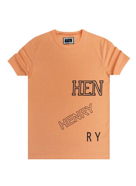 Henry clothing orange left logo t-shirt