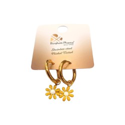 InoPlus Borghetti Σκουλαρίκια Hoop Oro Margherita Χρυσό Κίτρινο 1 ζευγάρι