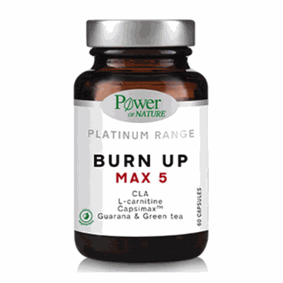 POWER Health Platinum Range Burn Up Max 5 Συμπλήρωμα Διατροφής Για Την Ενίσχυση Του Μεταβολισμού 60 Κάψουλες