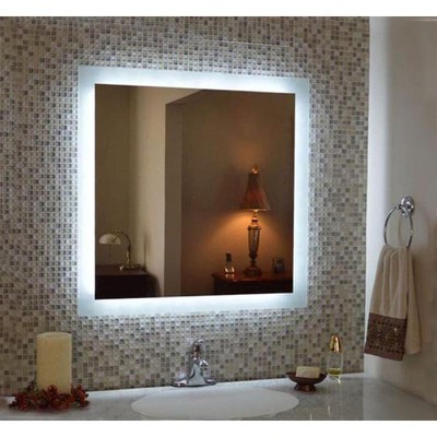 Καθρέπτης μπάνιου τετράγωνος 80x80/90x90 φωτιζόμεν