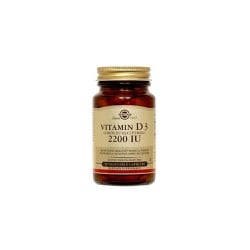Solgar Vitamin D3 2200 IU Συμπλήρωμα Διατροφής Βιταμίνης D3 Με Πολλαπλά Οφέλη Για Τον Οργανισμό 50 φυτικές κάψουλες