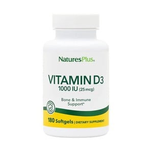 Nature's Plus Vitamin D3 1000iu, 180 Μαλακές Κάψου