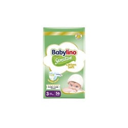 Babylino Sensitive Cotton Soft Value Pack Πάνες Μέγεθος 3 (4-9kg) 56 πάνες